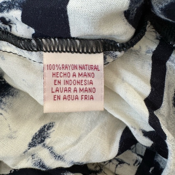 Black and White Graphic Kimono Luna May Belted 100% Rayon - Picture 6 of 7